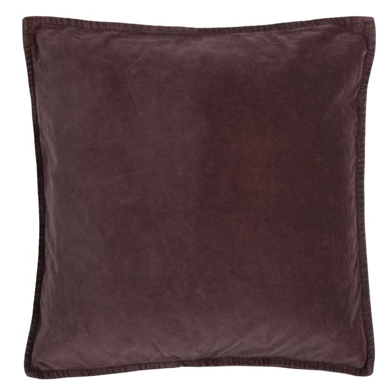 #2 - Pudebetræk velour vinrød / aubergine - Ib Laursen 50x50