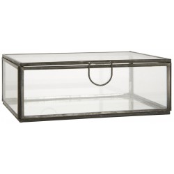 Glasæske "Altum" aflang m/ låg  - Ib Laursen L: 18,5