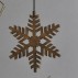 Snefnug af træ guld - Nordal - 4 stk.