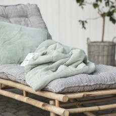 Madras creme m/ grå smalle striber - Ib Laursen 70x190 cm