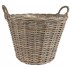 Kurv konisk rattan m/ plast - Ib Laursen H: 39 cm