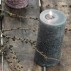 Bloklys mosgrøn - Ib Laursen - H: 14 Ø: 7 cm