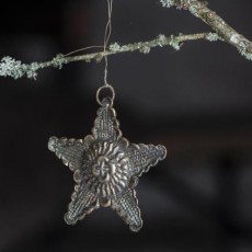 Juletræspynt Stjerne mønstret - Ib Laursen - 7,5x7,5