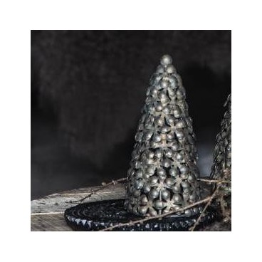 Juletræ i mønstret antik look - Ib Laursen - H: 17 cm