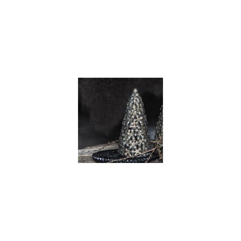Juletræ i mønstret antik look - Ib Laursen - H: 17 cm