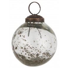 Julekugle rund glas klar - Ib Laursen Dia: 5,8 cm