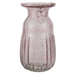 Hyacintvase rosa mundblæst glas - Ib Laursen - H: 13,2