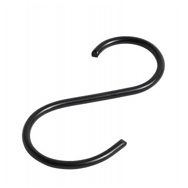 S-hook, slim, black