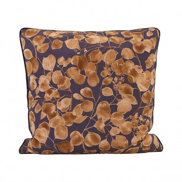 HD, 6C, Pillowcase, Leaf, Purple/Goldl: 50 cm, w: