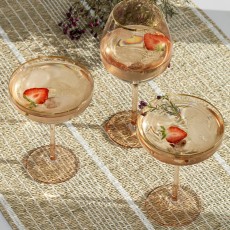 Goldie cocktail glass w. gold rim