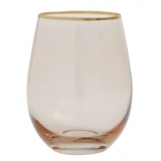 Goldie drinking glass w. gold rim