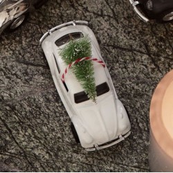 HD, 12C, Decoration, MINI Xmas car, Whitel: 8.5 cm