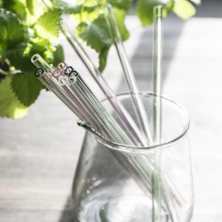 Sugerør af glas 8 stk. m/ børste - Ib Laursen