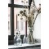Flaske / Vase zink konisk m/ lysindsats - Ib Laursen - H: 11,5