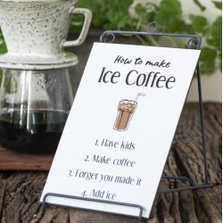 Metalskilt "How to make Ice Coffee" - Ib Laursen