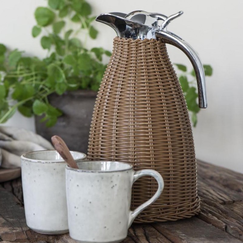 Termokande M/ Mørk Polyrattan Flet - Ib Laursen