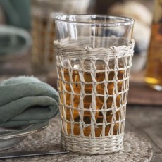 Drikkeglas m/ holder af søgræs  - Ib Laursen