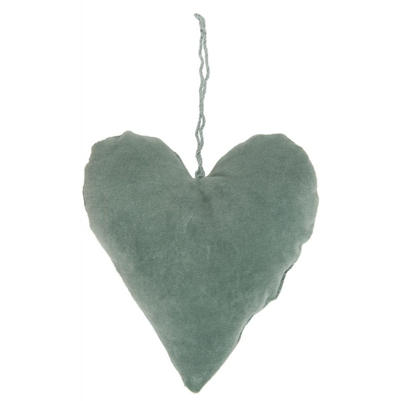 Hjerte Grøn Velour - Ib Laursen - 14x14 Cm