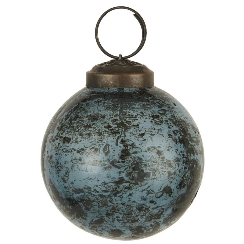 Julekugle rund glas petrol blå - Ib Laursen Dia: 5,8 cm