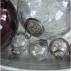 Julekugle mini glas klar - Ib Laursen H: 4 cm