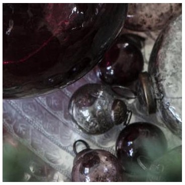 Julekugle mini glas vinrød - Ib Laursen H: 4 cm