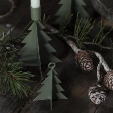 Juletræ til ophæng metal army grøn - Ib Laursen
