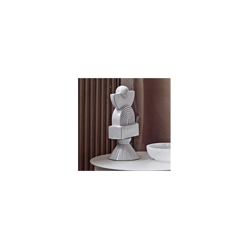 6: Skulptur / deko - hvid stentøj - Bloomingville