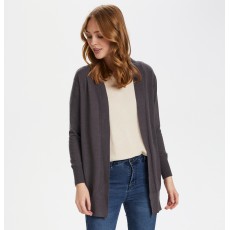 Lang strikket cardigan "CasandraSZ" bordeaux - Saint Tropez