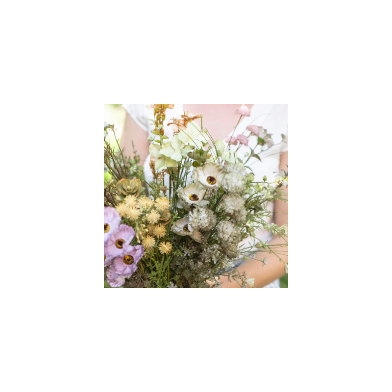 Billede af Stilk / blomst gråhvide & grønne nuancer - Ib Laursen