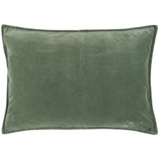 Pudebetræk velour dusty chalk green