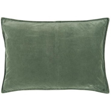 Pudebetræk velour dusty chalk green