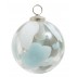 Julekugle i mundblæst glas lyseblå - Nordal dia: 10 cm