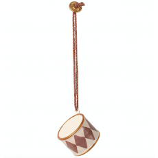 Metal ornament, Small drum - Dusty grape