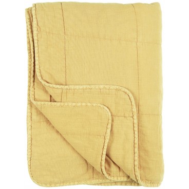Quilt / vattæppe lemongul - Ib Laursen 130X180