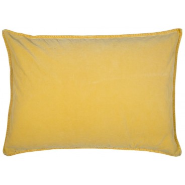 Pudebetræk lemon gul velour - Ib Laursen 50x70