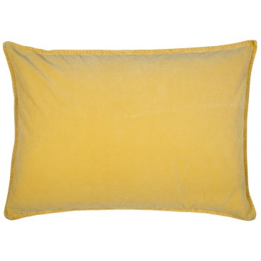 Pudebetræk lemon gul velour - Ib Laursen 50x70