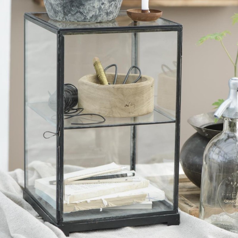 Glasskab / borddisplay m/ 4 glassider og 1 glashylde - Ib Laursen