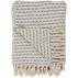 Plaid creme m/ blåt stribemønster - Ib Laursen