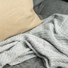 Plaid creme/grønt mønster - Ib Laursen