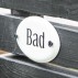 Metalskilt "Bad" - Ib Laursen