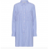 Skjorte lang blå "Beach stripe" m/ hvide striber - Costamani