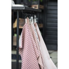 Viskestykke faded rose m/tern