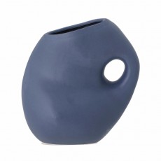 Vase "Asya" blå m/ hul - Bloomingville - H: 16cm
