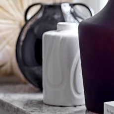 Elice Vase, Hvid, Stentøj