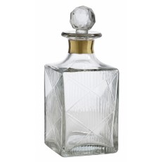 Karaffel - decanter, small, gold band,diamond