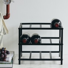 LORENZO wine rack, S, black