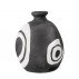 Vase "Mika" sort m/ mønster - Bloomingville - H: 14cm