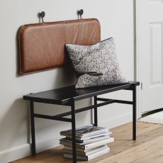 TICINO, back seat f/wall, brown leather