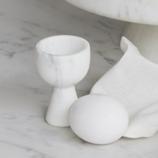 ISOP egg cup, white marble