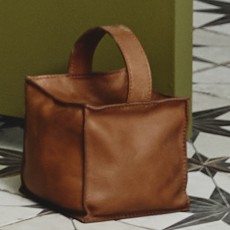 COOK door stopper, square, leather
